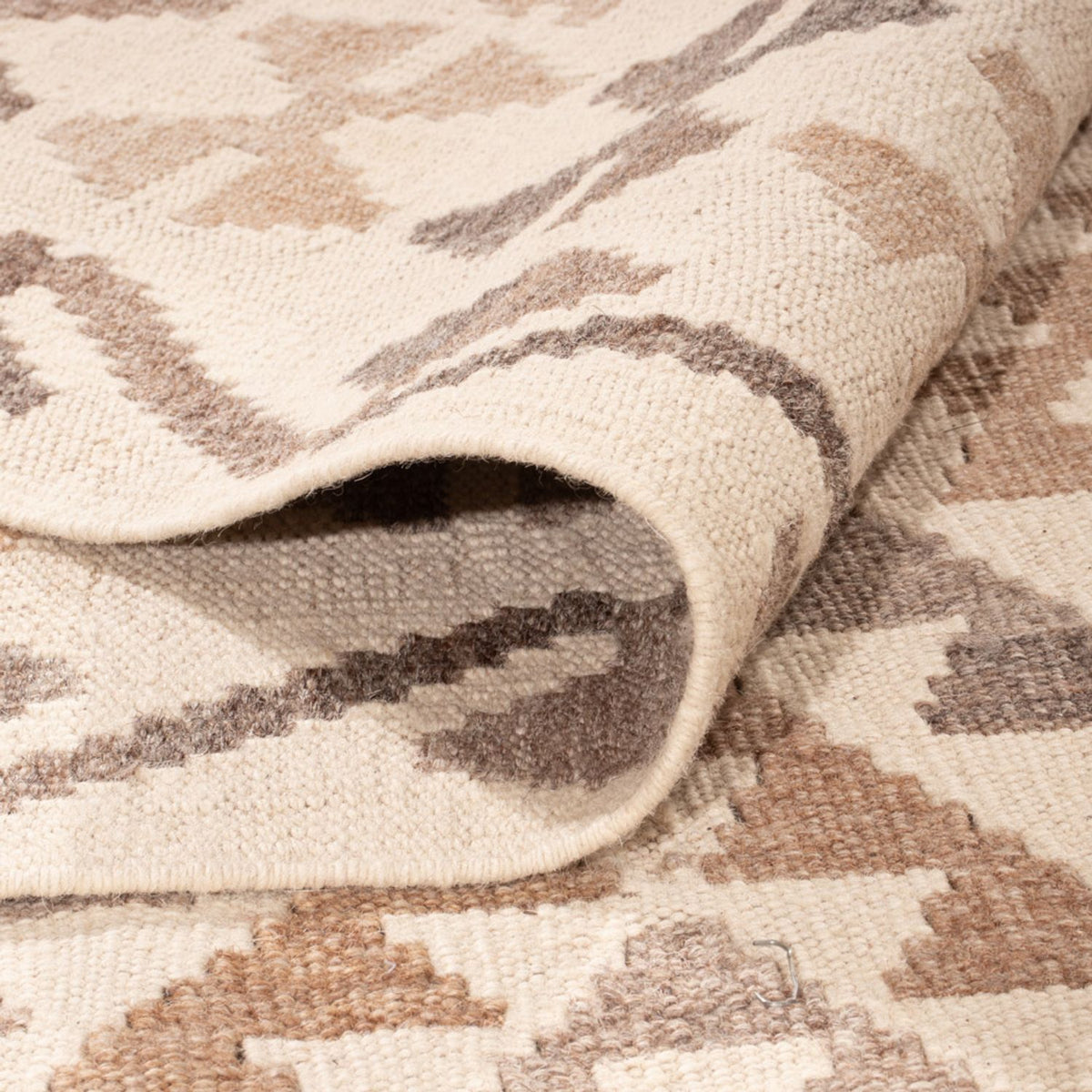 Alfombra Kelim - Splash - 290 x 199 cm - gris