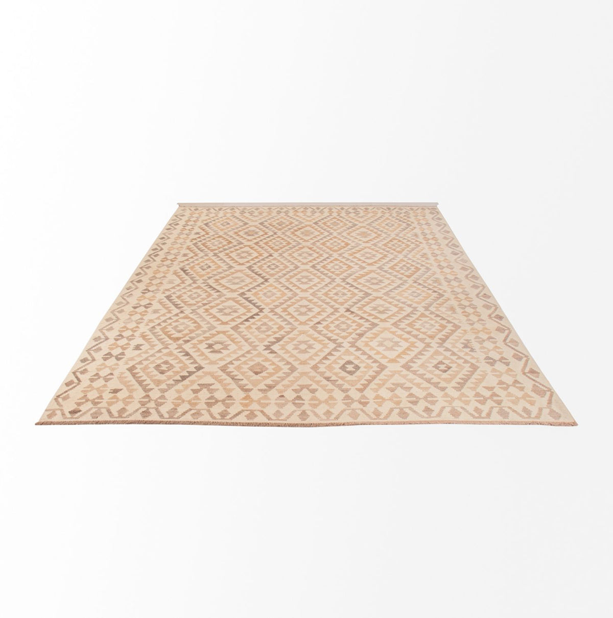 Alfombra Kelim - Splash - 290 x 199 cm - gris