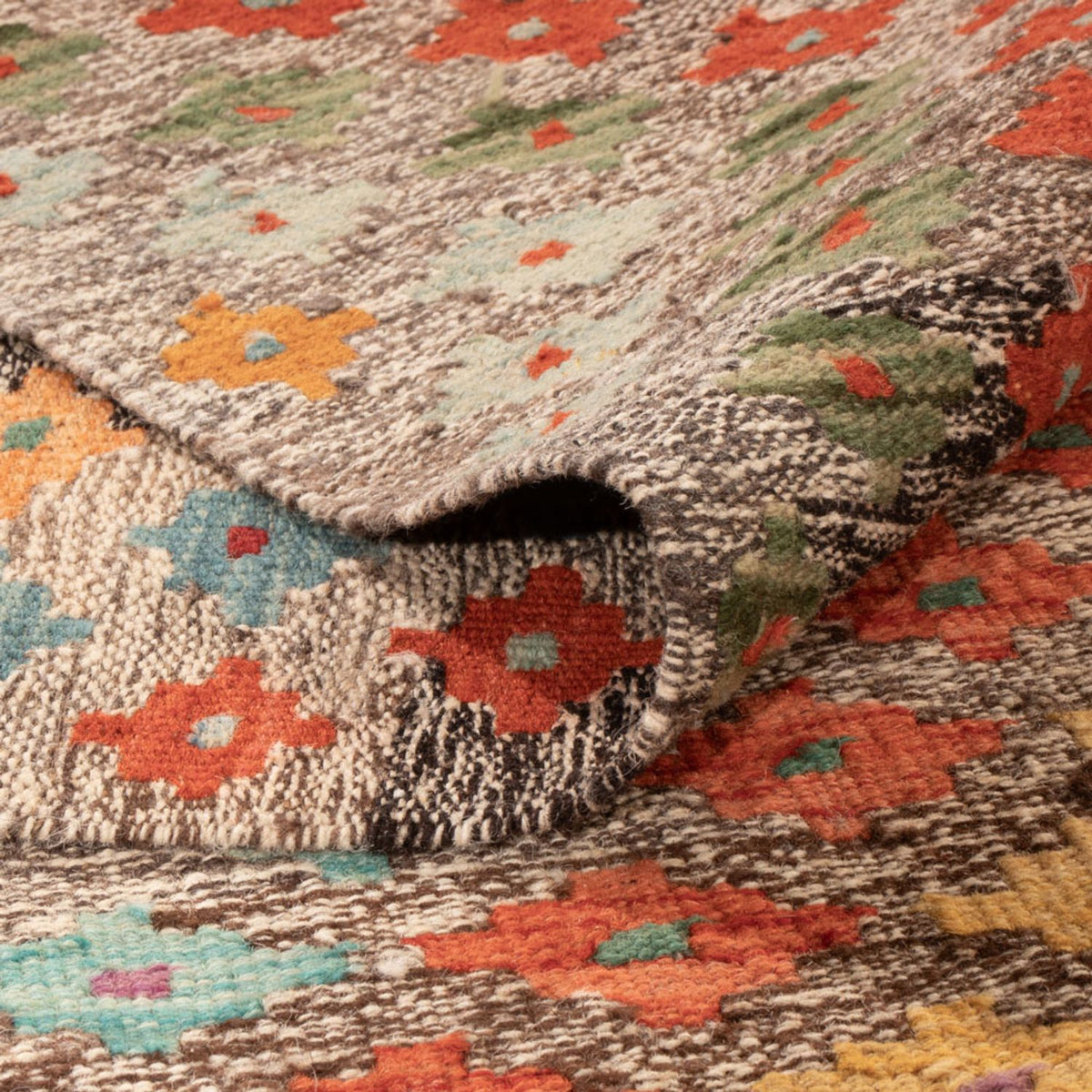 Alfombra Kelim - Splash - 298 x 206 cm - multicolor