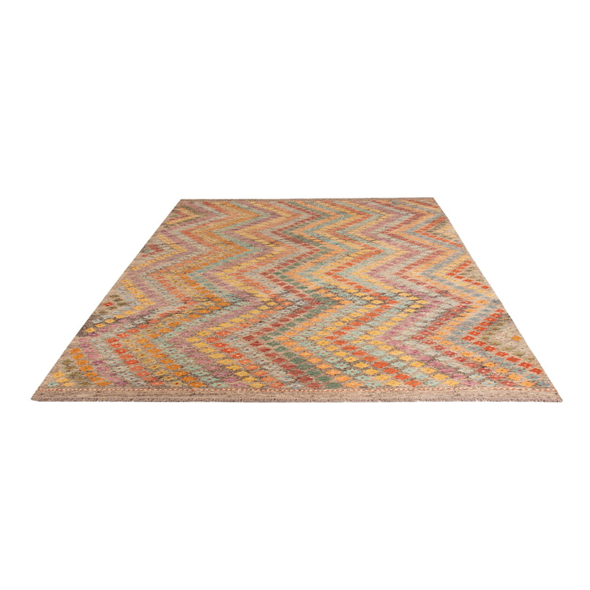 Alfombra Kelim - Splash - 298 x 206 cm - multicolor