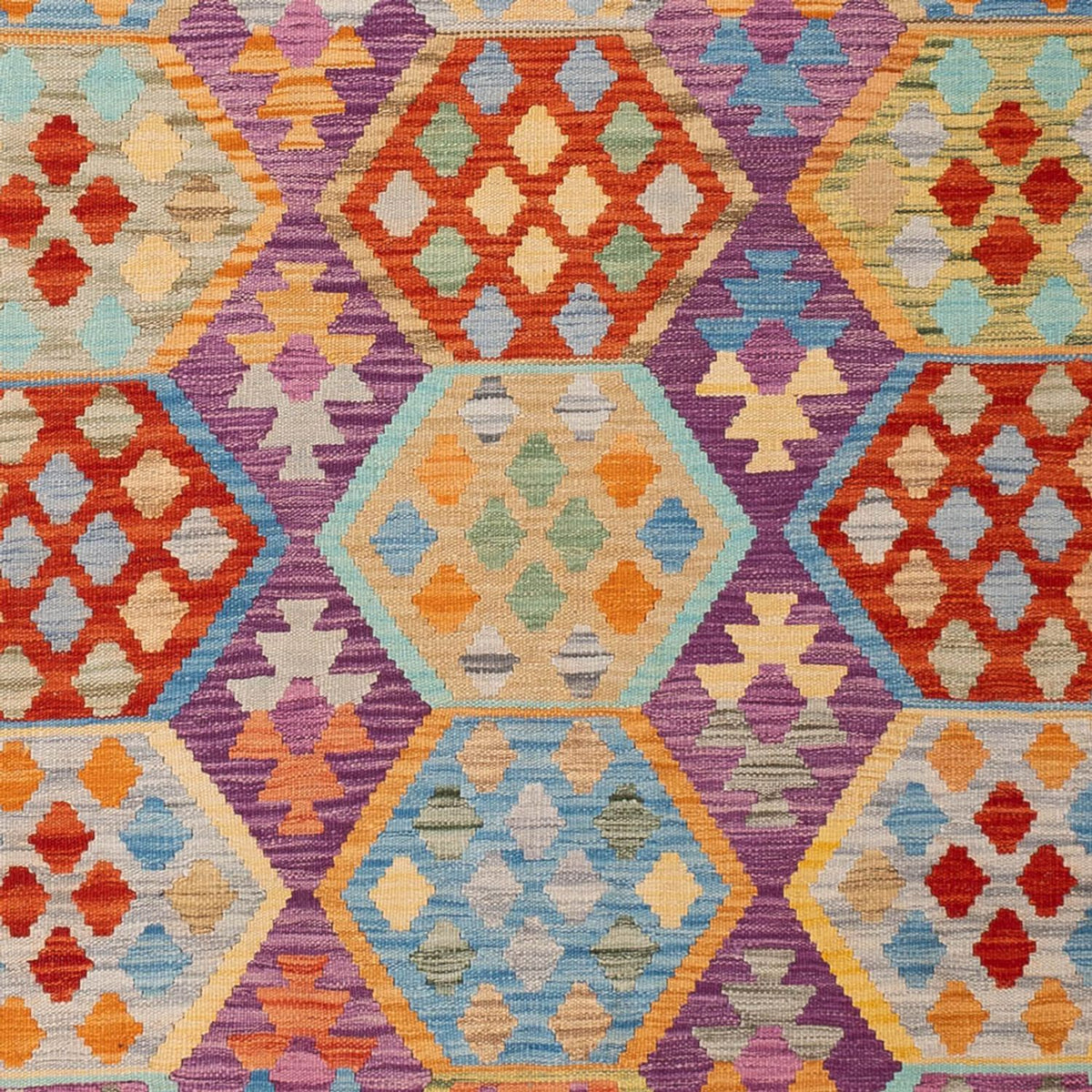 Alfombra Kelim - Splash - 313 x 206 cm - multicolor