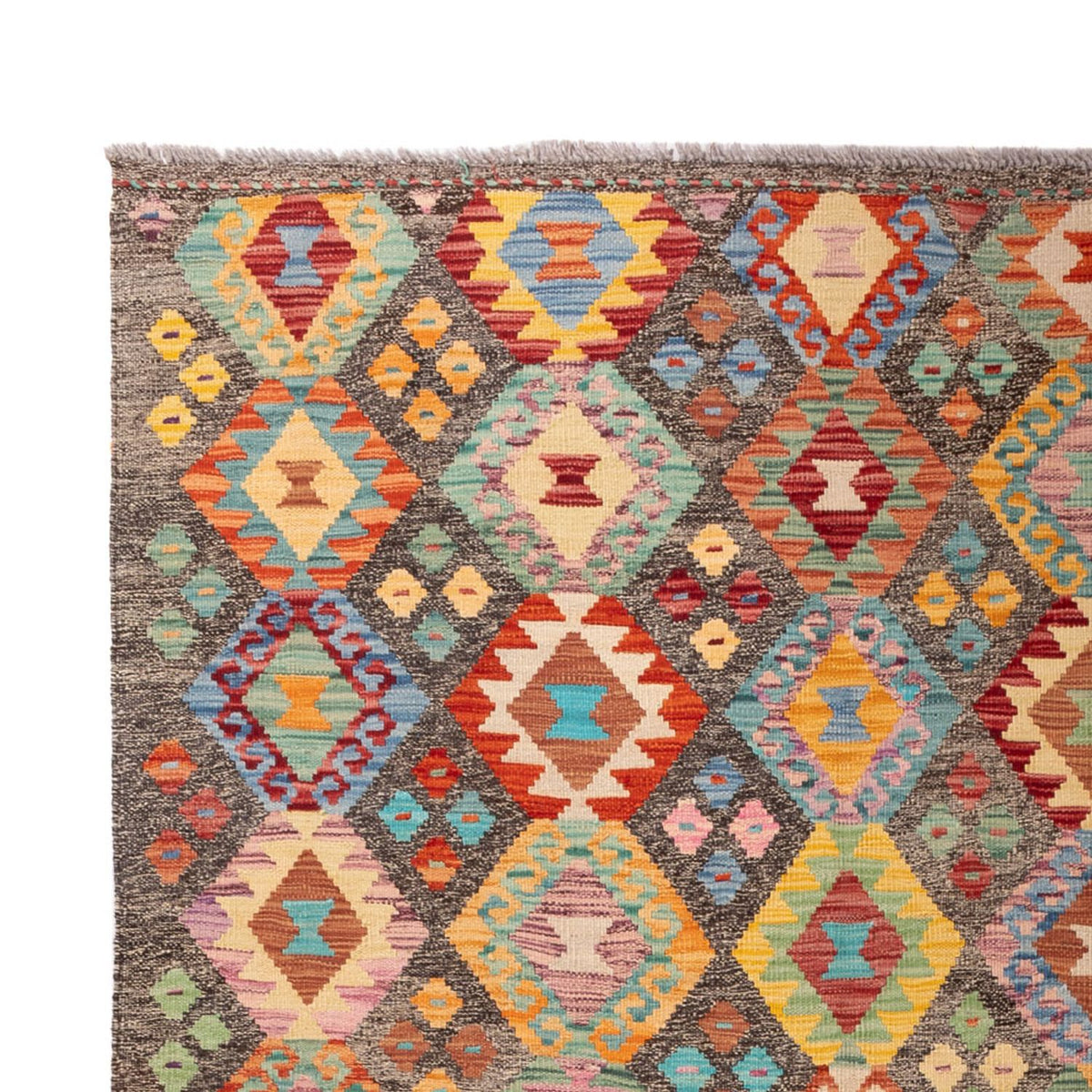 Alfombra Kelim - Splash - 304 x 211 cm - multicolor