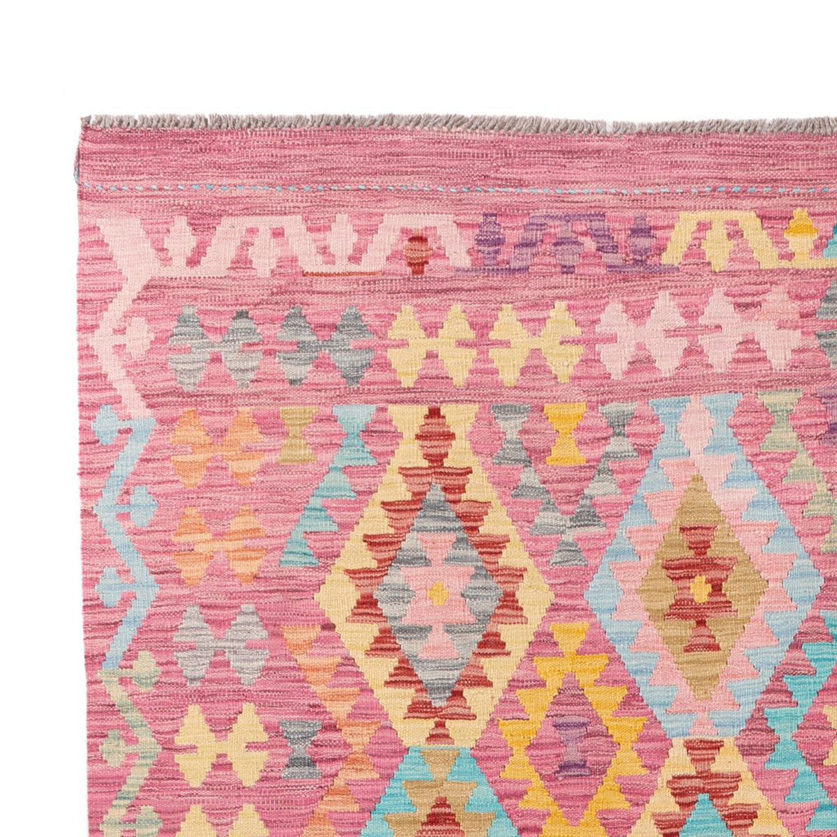 Alfombra Kelim - Splash - 297 x 194 cm - multicolor