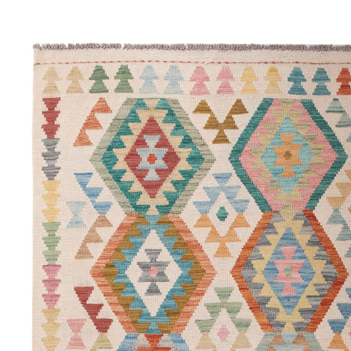 Alfombra Kelim - Splash - 298 x 205 cm - multicolor