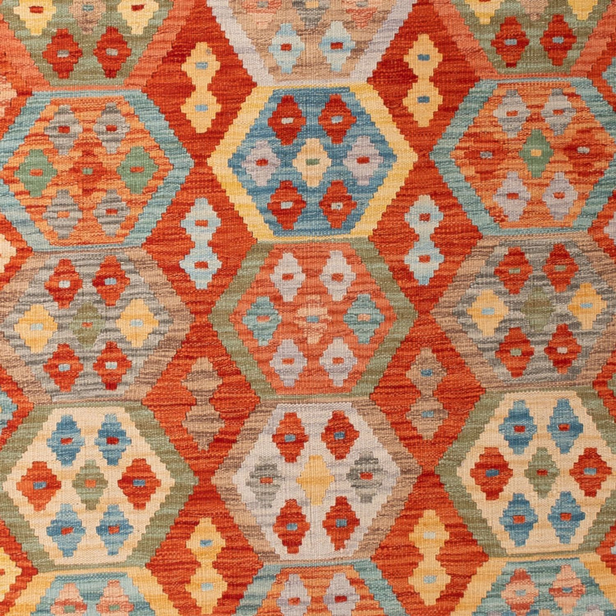 Alfombra Kelim - Splash - 305 x 207 cm - multicolor