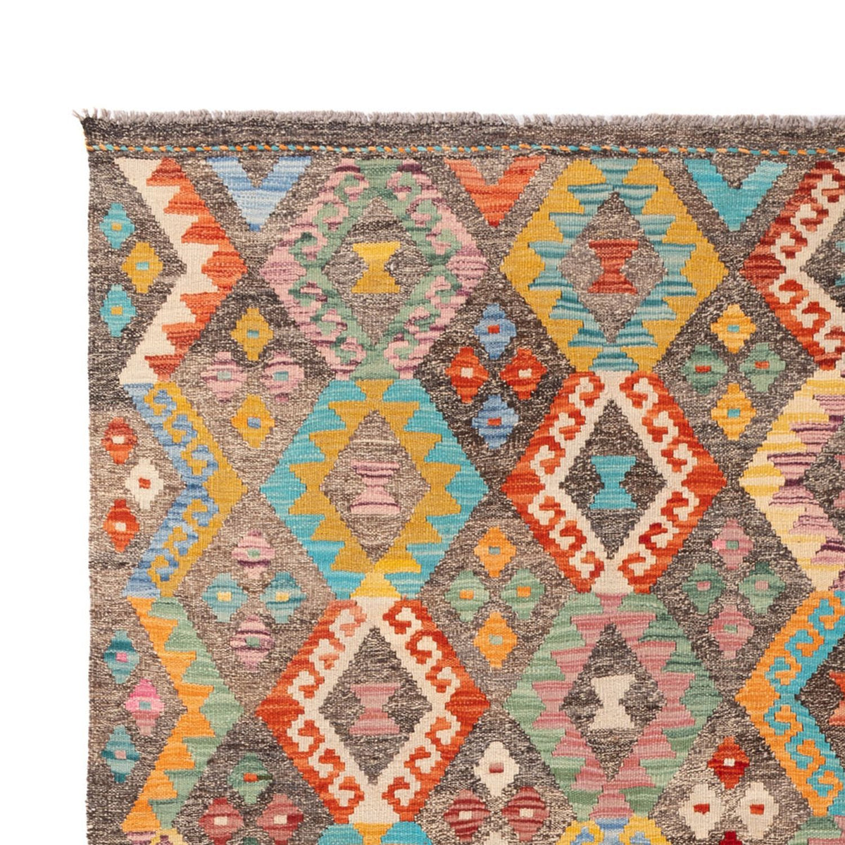 Alfombra Kelim - Splash - 314 x 201 cm - multicolor