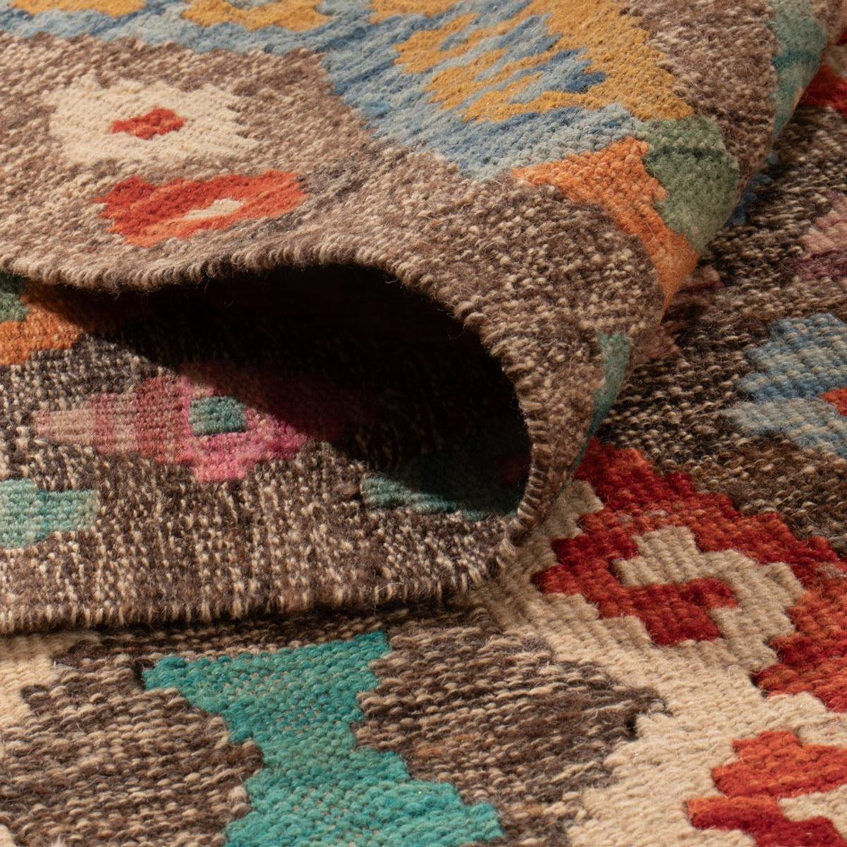 Alfombra Kelim - Splash - 314 x 201 cm - multicolor