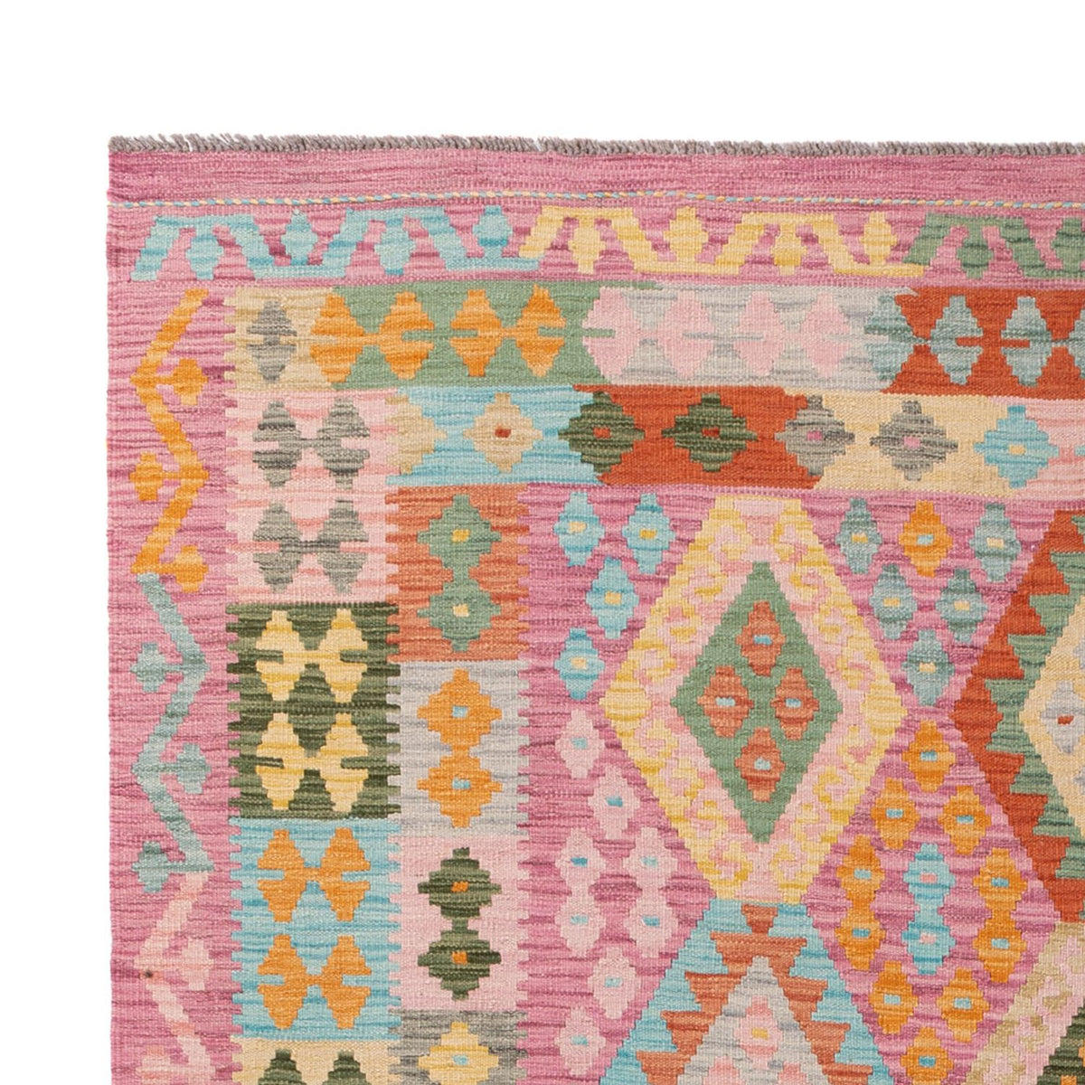 Alfombra Kelim - Splash - 318 x 205 cm - multicolor