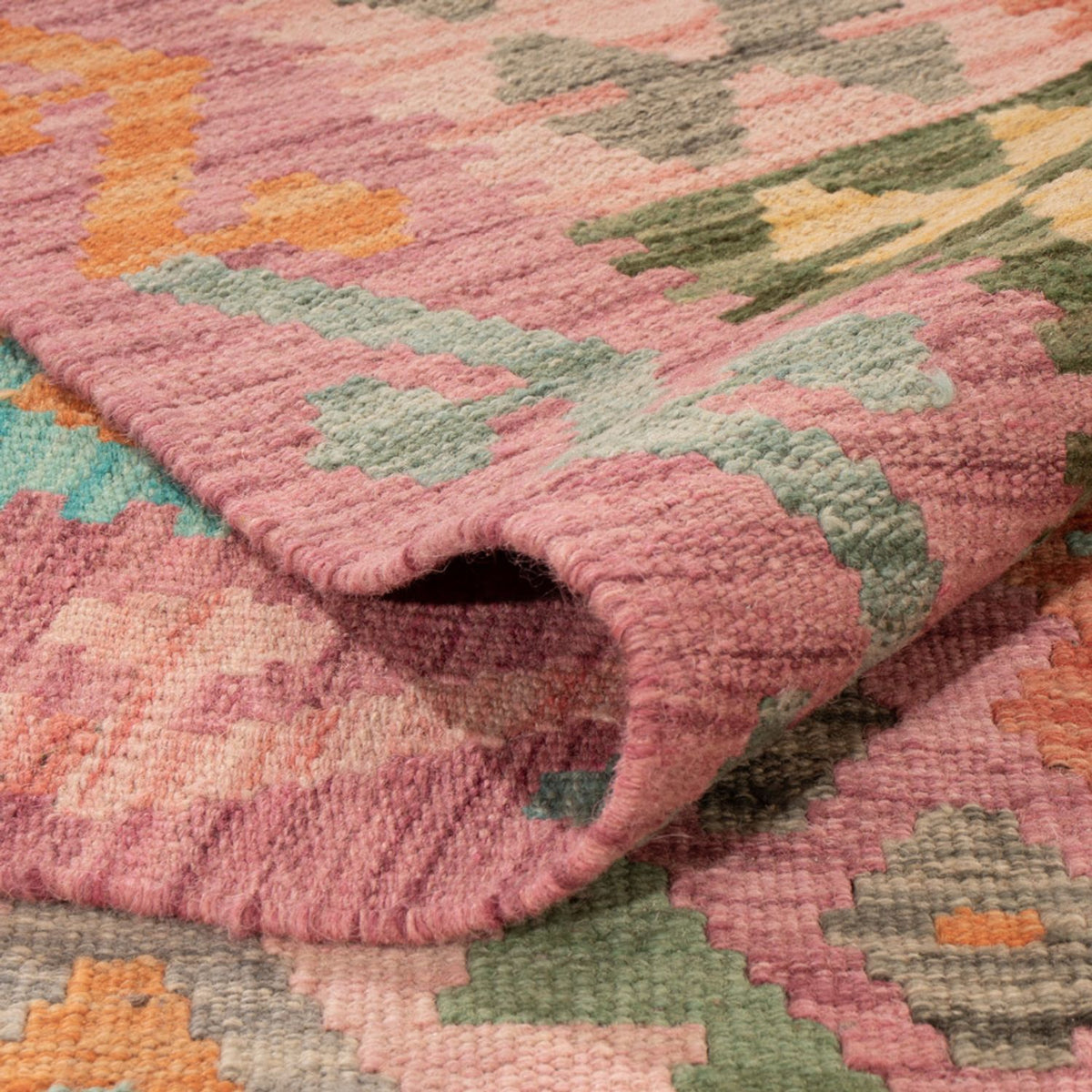 Alfombra Kelim - Splash - 318 x 205 cm - multicolor