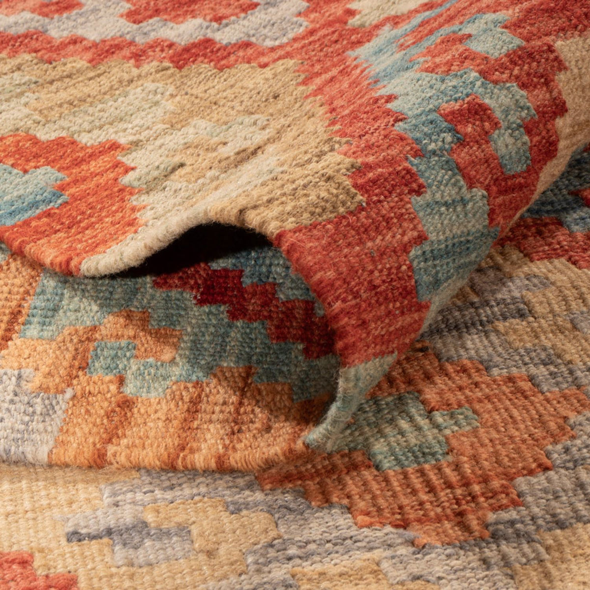 Alfombra Kelim - Splash - 292 x 201 cm - multicolor