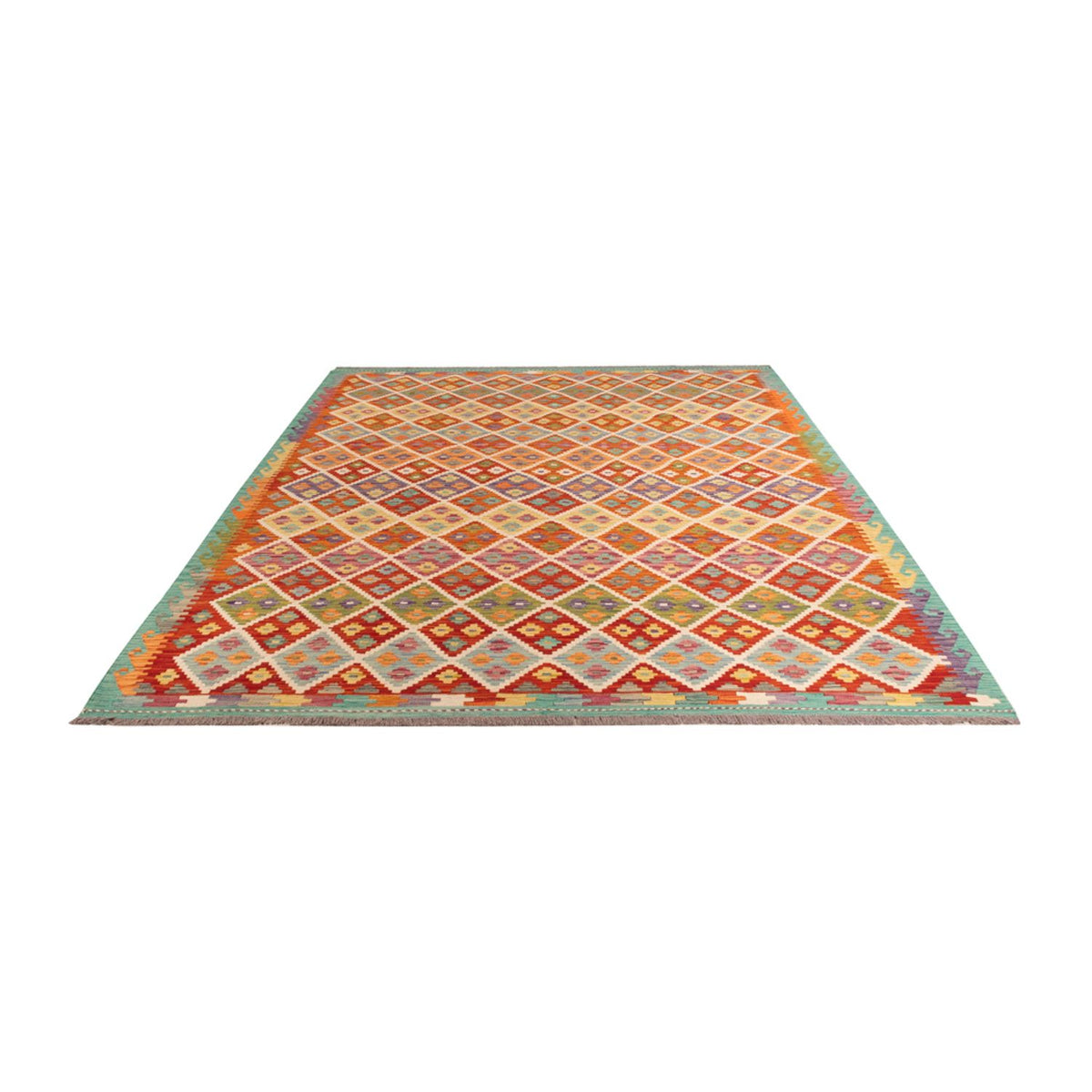 Alfombra Kelim - Splash - 293 x 213 cm - multicolor