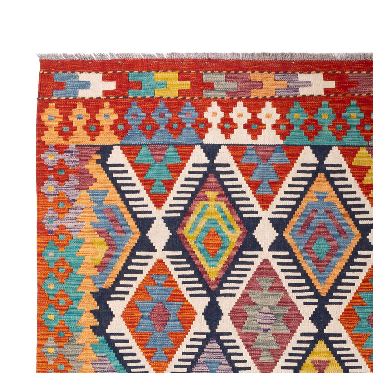 Alfombra Kelim - Splash - 308 x 205 cm - multicolor