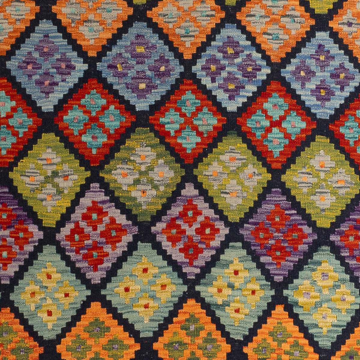 Alfombra Kelim - Splash - 298 x 206 cm - multicolor