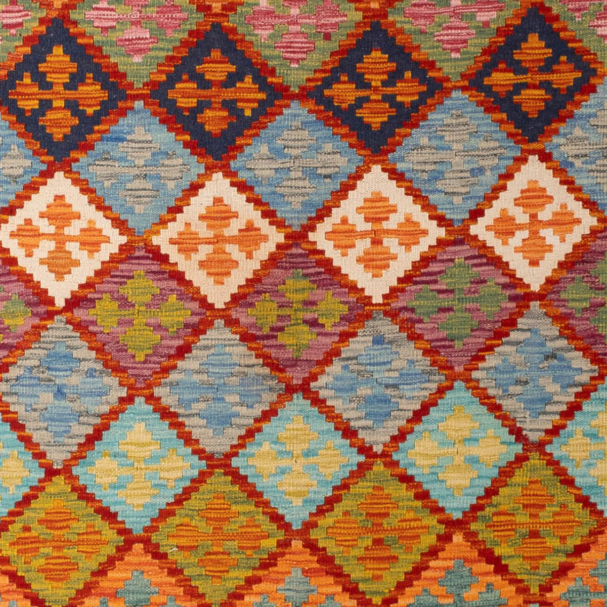 Alfombra Kelim - Splash - 296 x 209 cm - multicolor