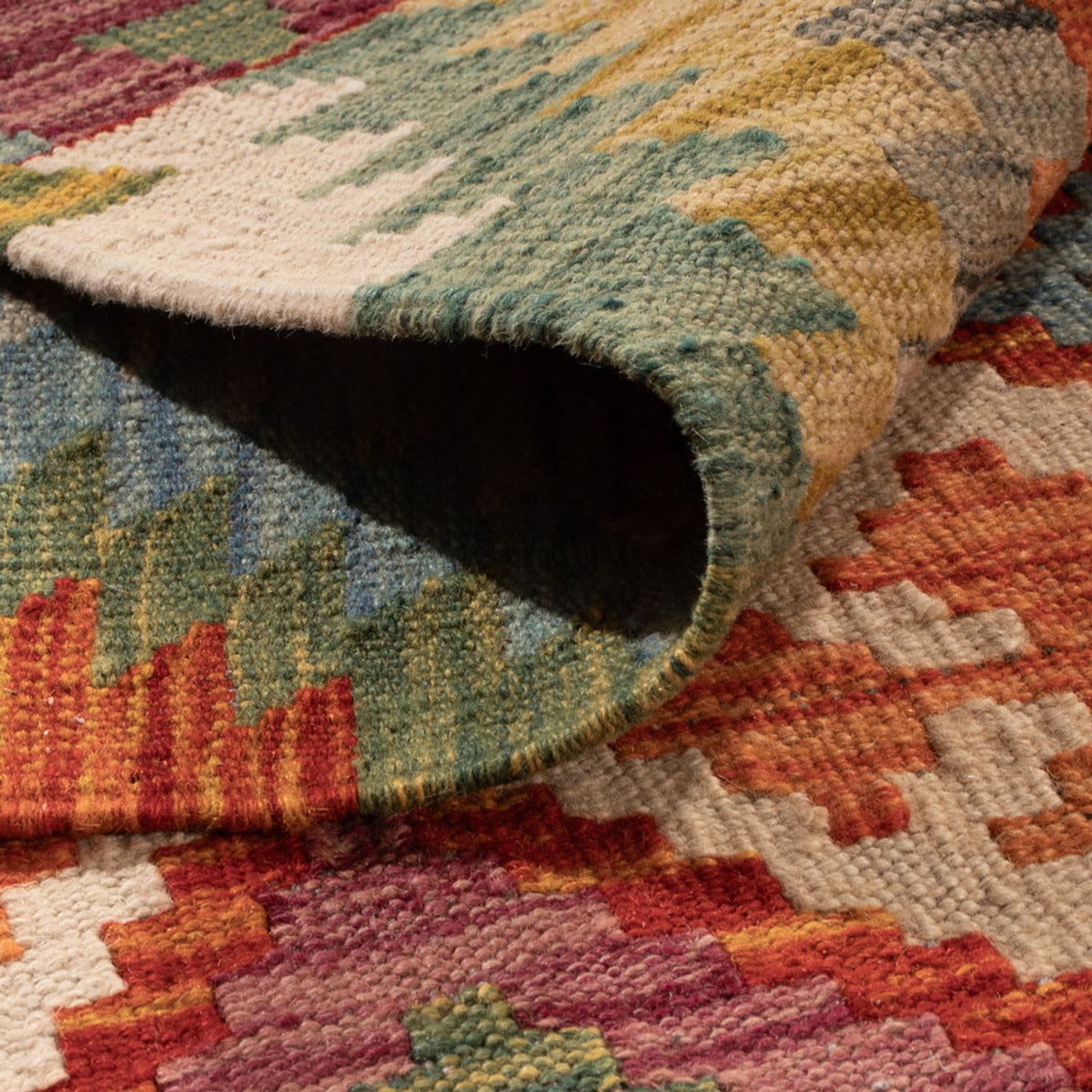 Alfombra Kelim - Splash - 296 x 209 cm - multicolor