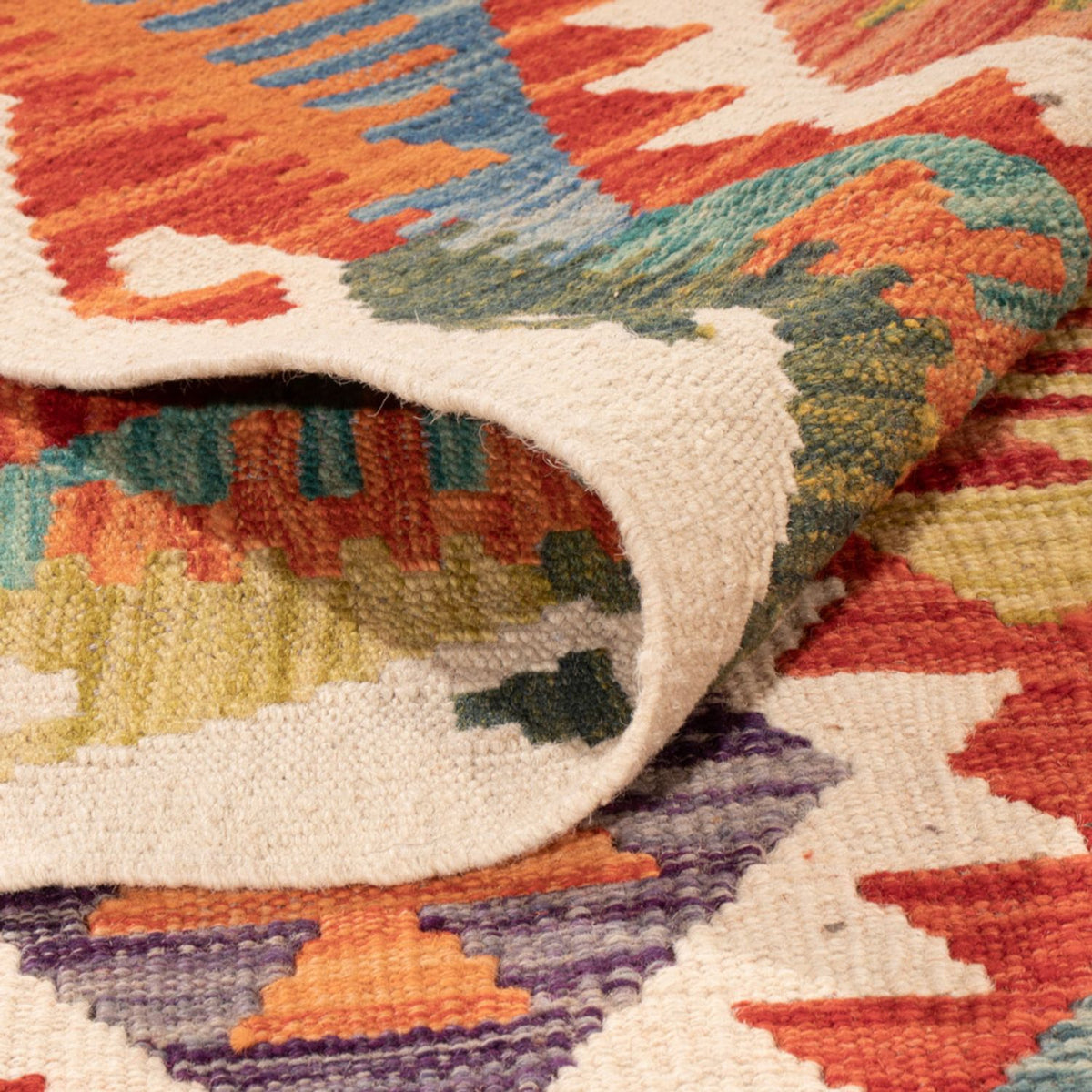 Alfombra Kelim - Splash - 307 x 200 cm - multicolor