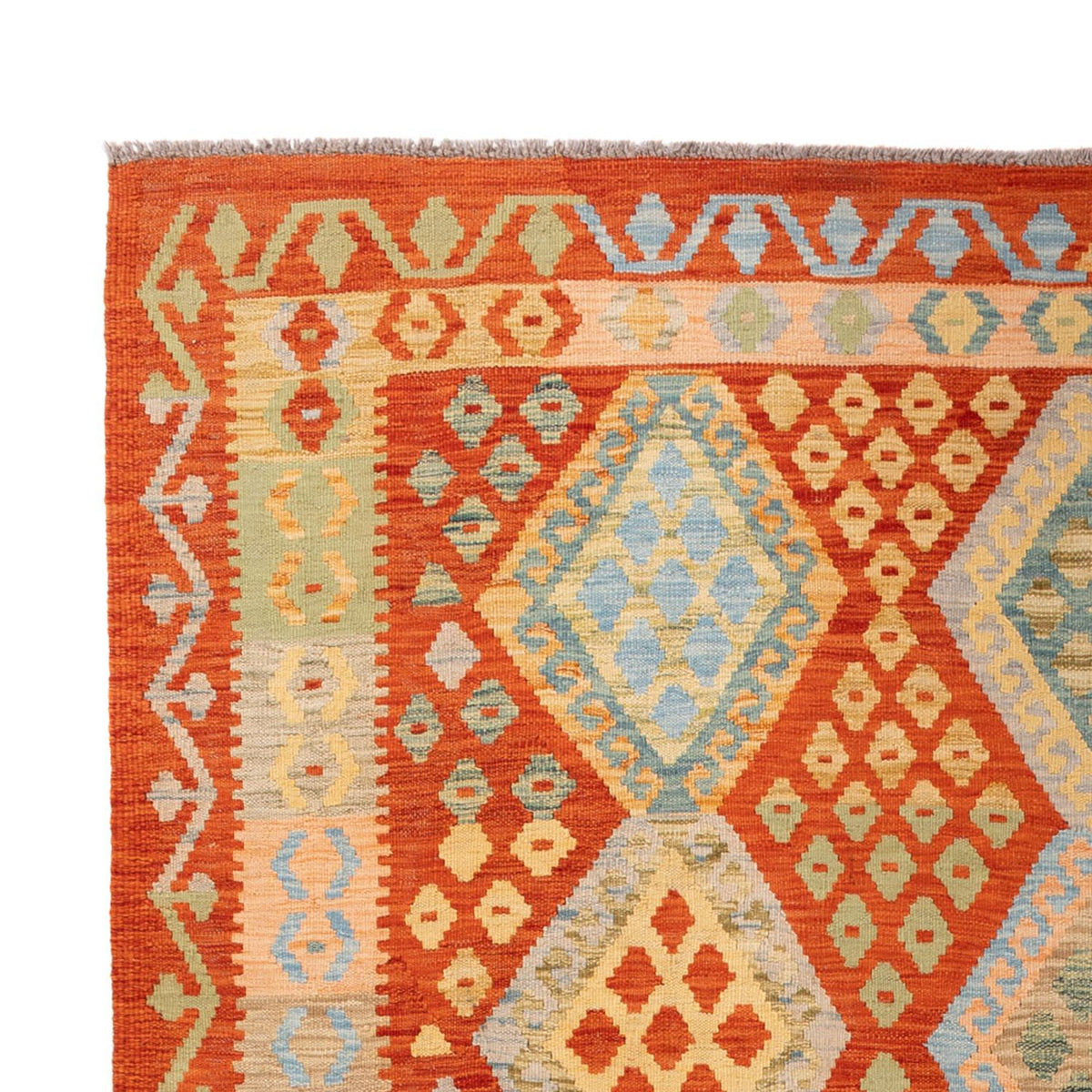 Alfombra Kelim - Splash - 304 x 207 cm - multicolor