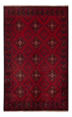 Alfombra afgana - Kunduz - 201 x 126 cm - rojo