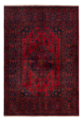 Alfombra afgana - Kunduz - 197 x 128 cm - rojo