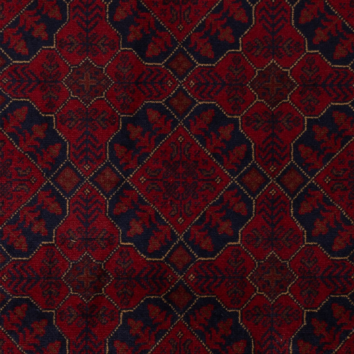 Alfombra afgana - Kunduz - 196 x 126 cm - rojo oscuro