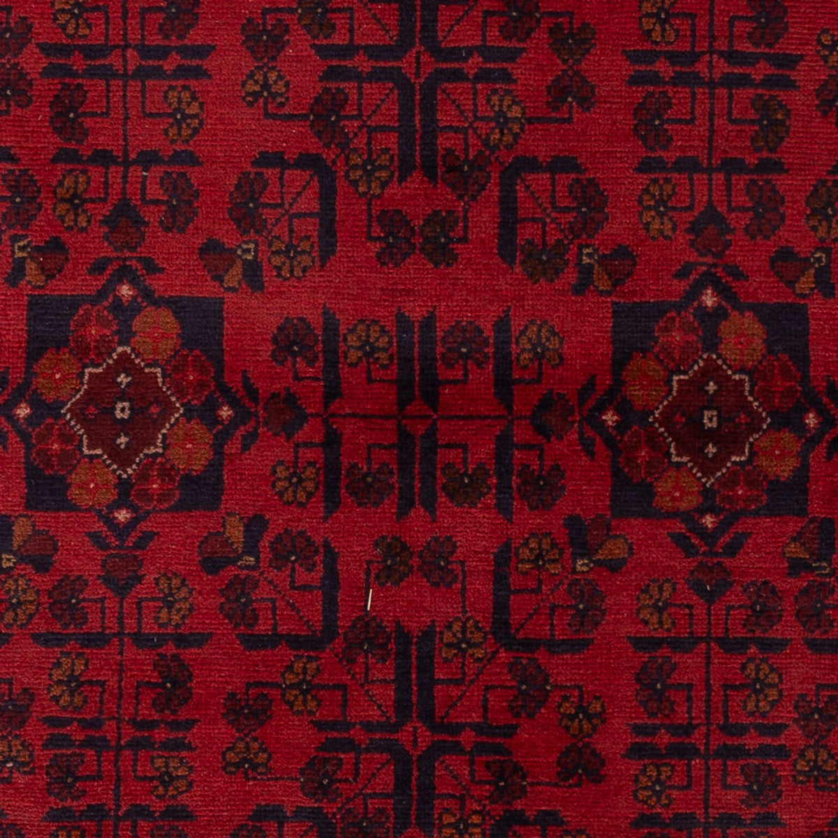 Alfombra afgana - Kunduz - 191 x 127 cm - rojo oscuro