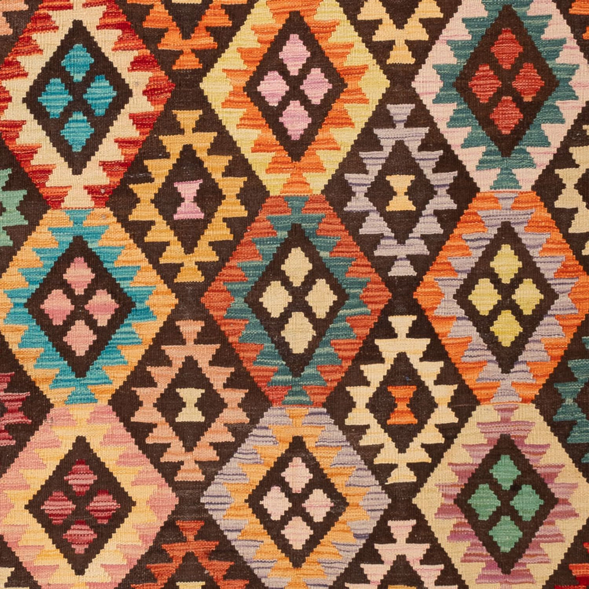 Alfombra Kelim - Splash - 307 x 205 cm - multicolor