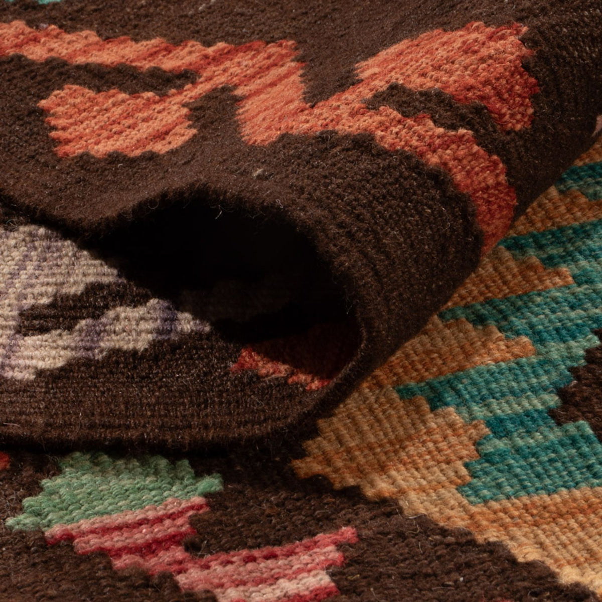 Alfombra Kelim - Splash - 307 x 205 cm - multicolor