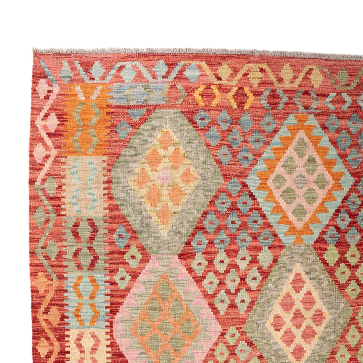 Alfombra Kelim - Splash - 308 x 206 cm - multicolor