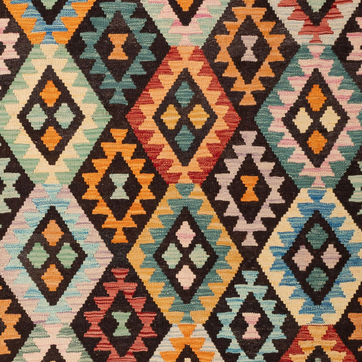 Alfombra Kelim - Splash - 291 x 206 cm - multicolor