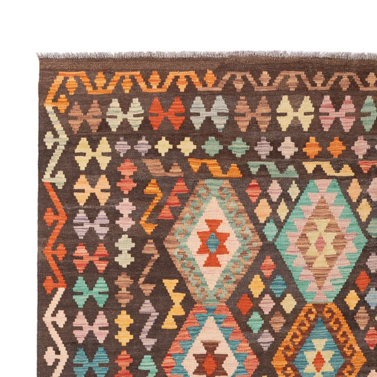 Alfombra Kelim - Splash - 306 x 201 cm - multicolor