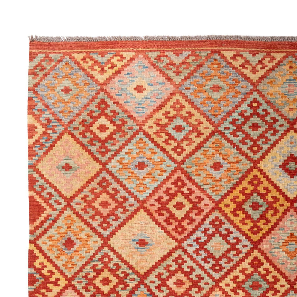 Alfombra Kelim - Splash - 305 x 207 cm - multicolor