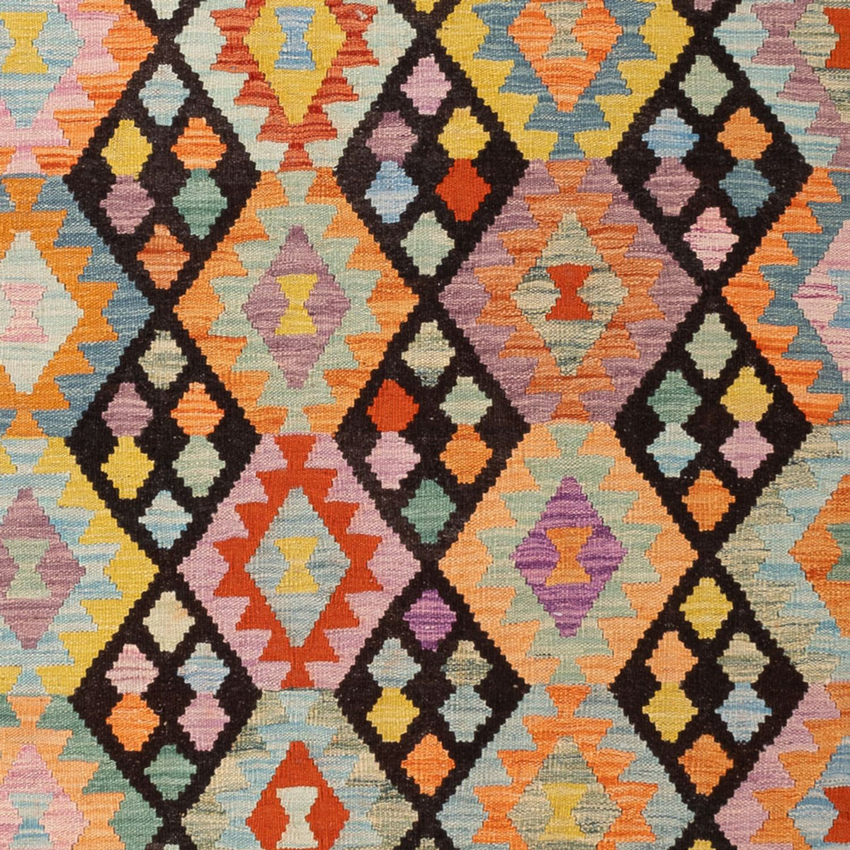 Alfombra Kelim - Splash - 300 x 205 cm - multicolor