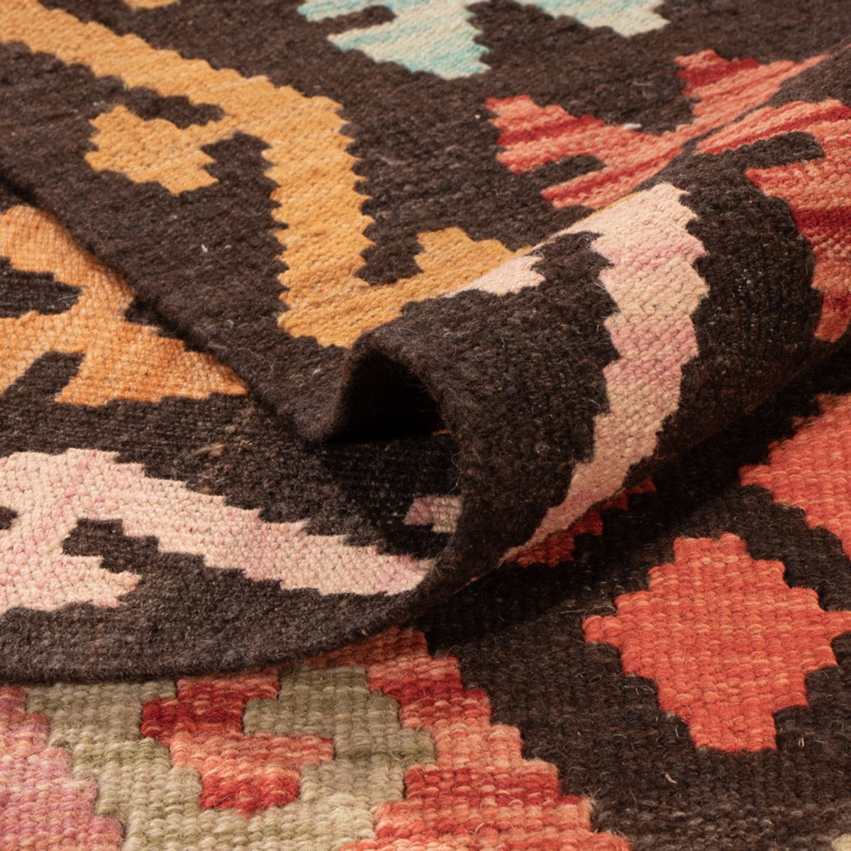 Alfombra Kelim - Splash - 306 x 209 cm - multicolor