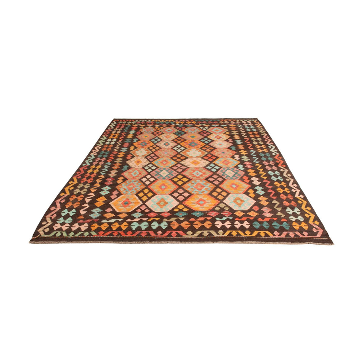 Alfombra Kelim - Splash - 306 x 209 cm - multicolor