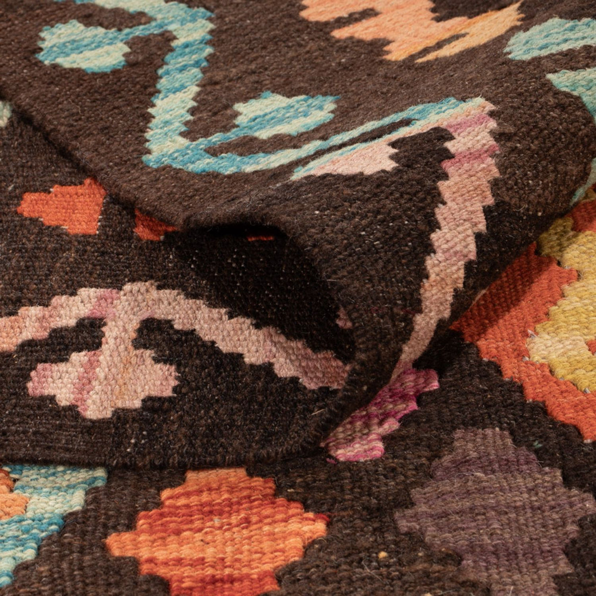 Alfombra Kelim - Splash - 291 x 197 cm - multicolor