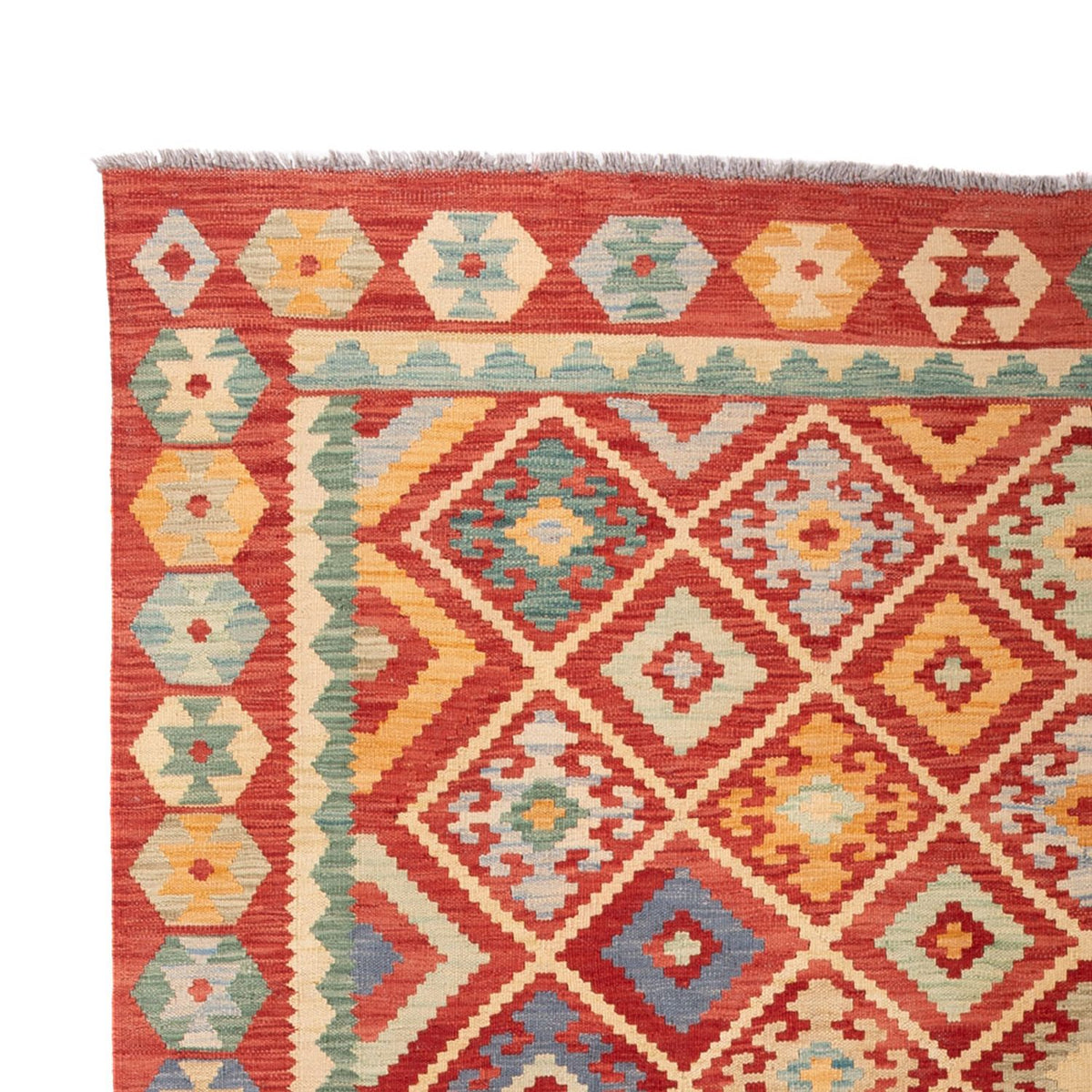 Alfombra Kelim - Splash - 292 x 206 cm - multicolor