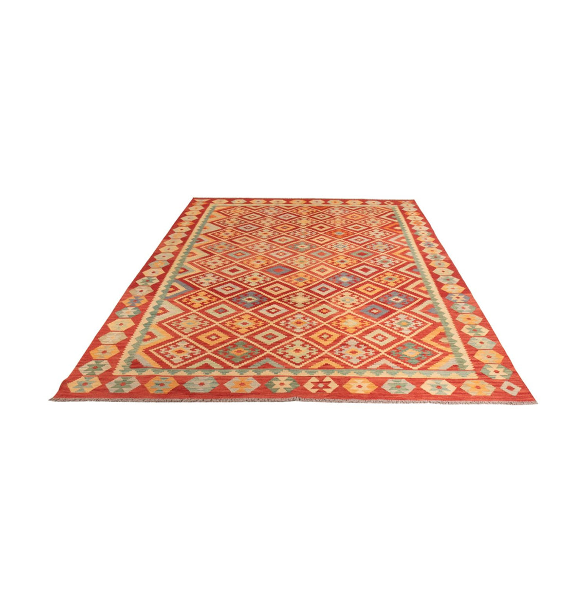 Alfombra Kelim - Splash - 292 x 206 cm - multicolor