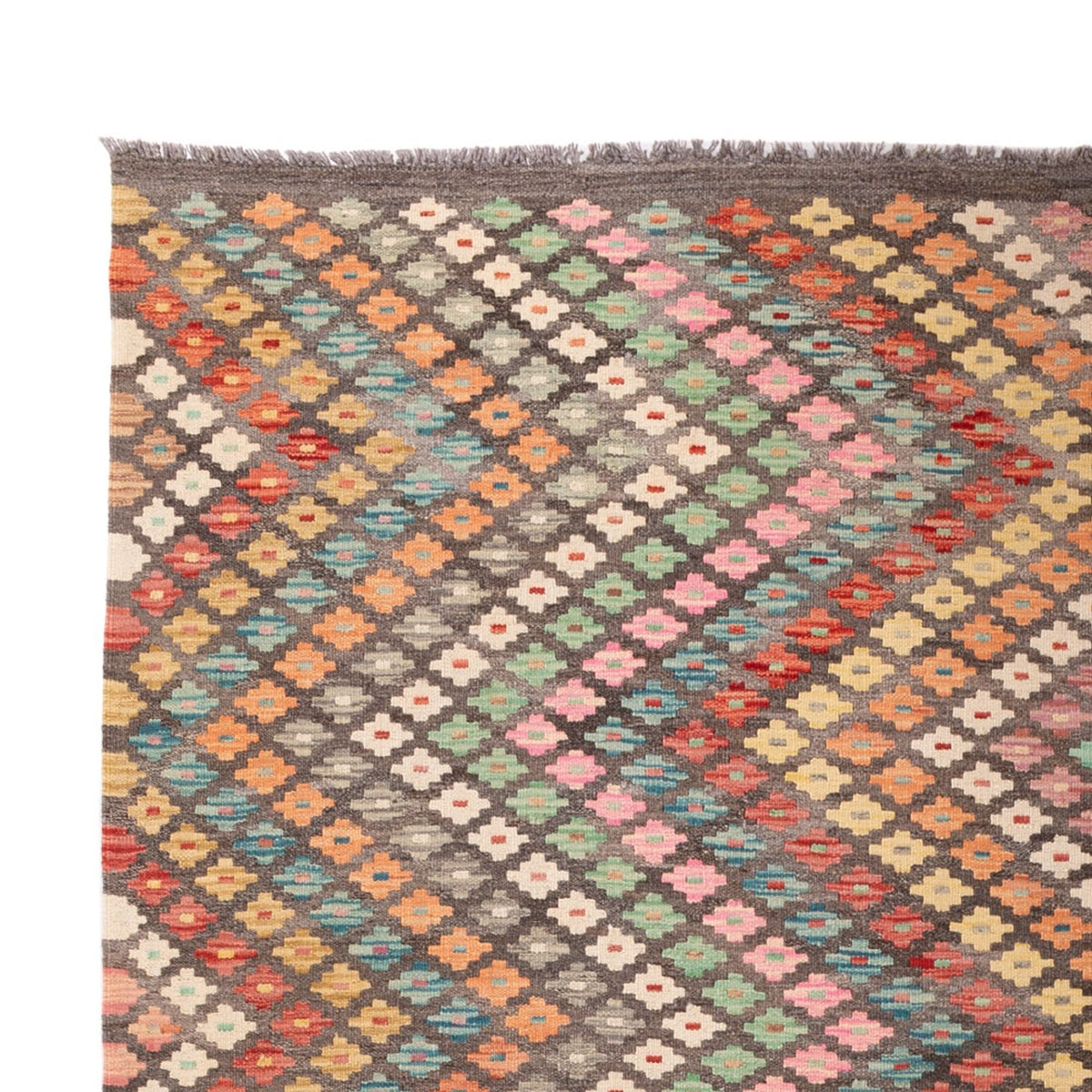 Alfombra Kelim - Splash - 296 x 204 cm - multicolor