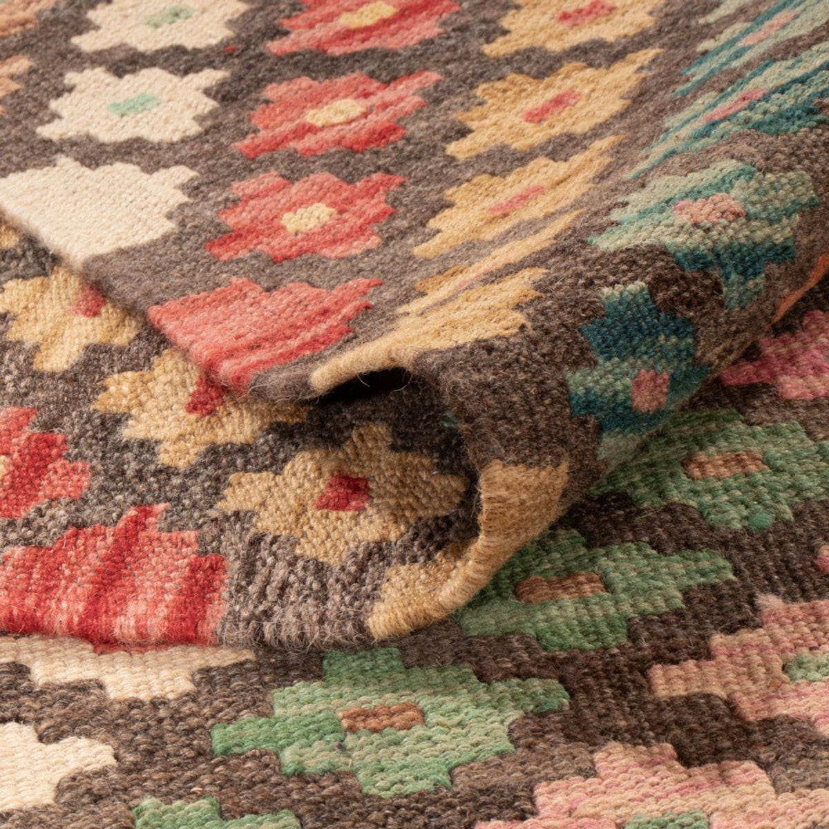 Alfombra Kelim - Splash - 296 x 204 cm - multicolor