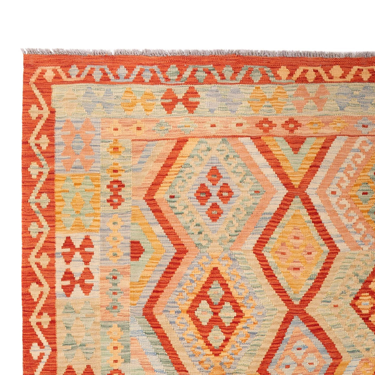 Alfombra Kelim - Splash - 299 x 206 cm - multicolor