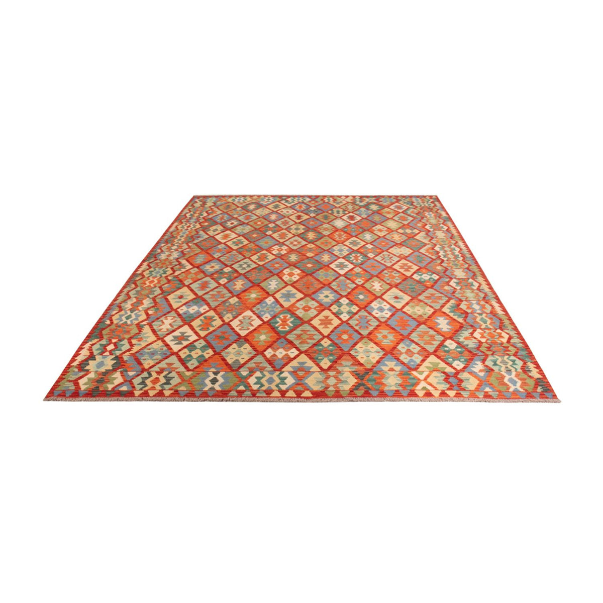 Alfombra Kelim - Splash - 294 x 213 cm - multicolor