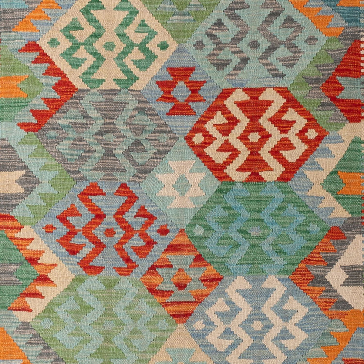 Alfombra Kelim - Splash - 287 x 211 cm - multicolor