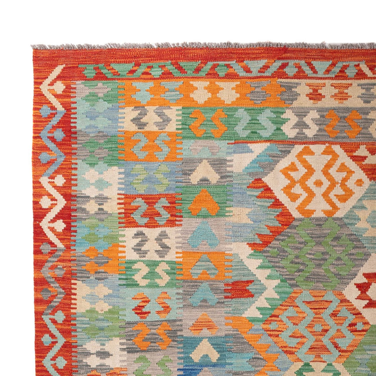 Alfombra Kelim - Splash - 287 x 211 cm - multicolor