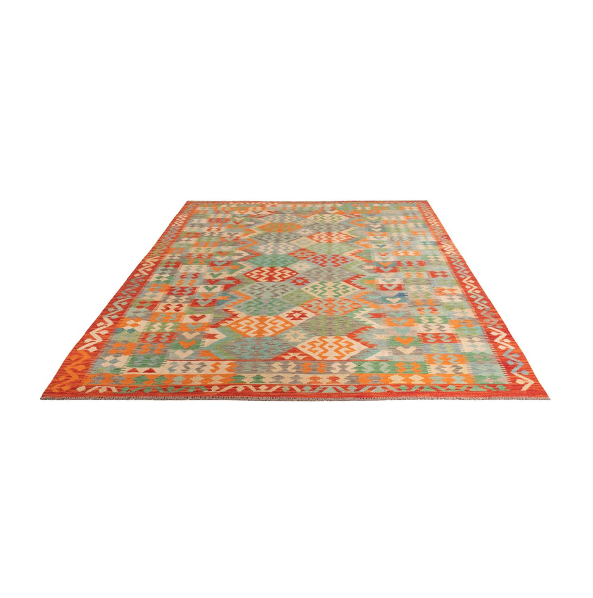 Alfombra Kelim - Splash - 287 x 211 cm - multicolor