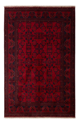 Alfombra afgana - Kunduz - 195 x 125 cm - rojo oscuro