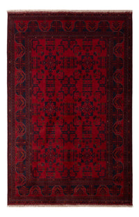 Alfombra afgana - Kunduz - 195 x 125 cm - rojo oscuro