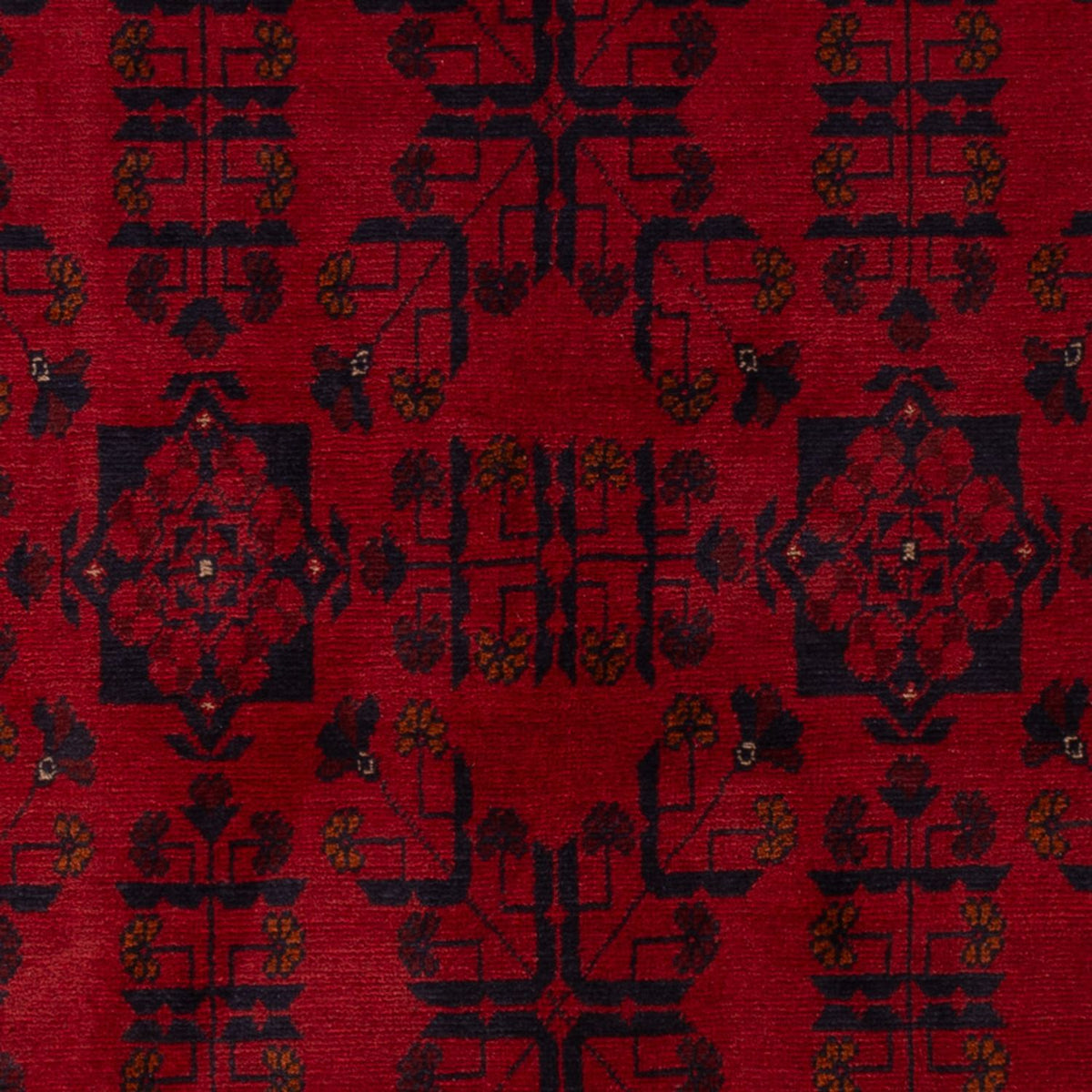 Alfombra afgana - Kunduz - 195 x 125 cm - rojo oscuro