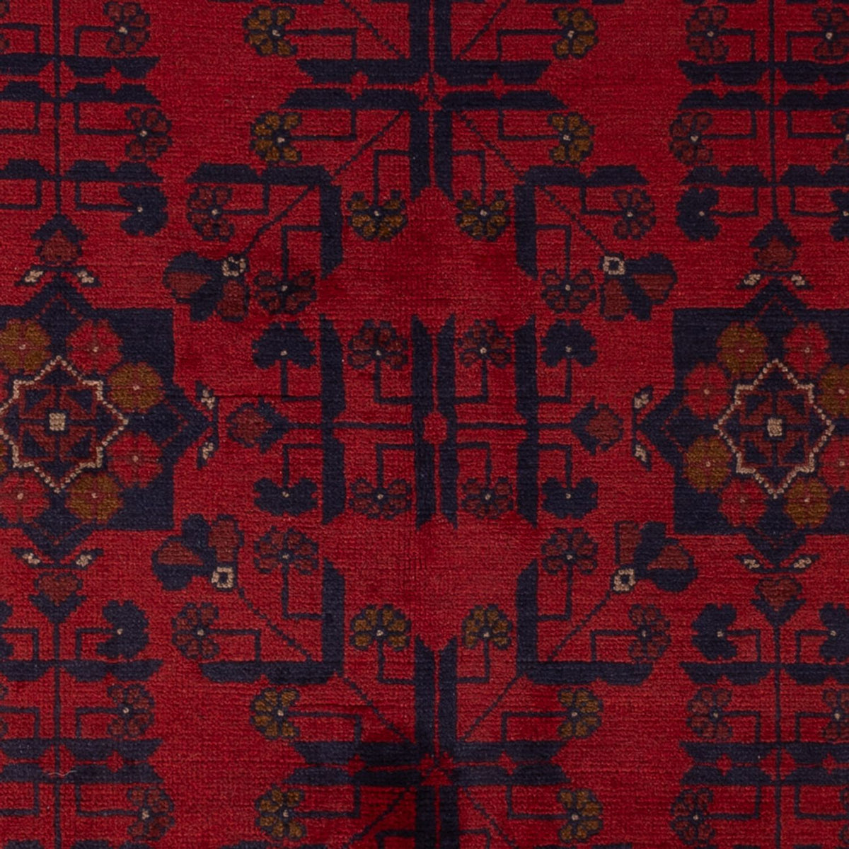 Alfombra afgana - Kunduz - 196 x 121 cm - rojo oscuro