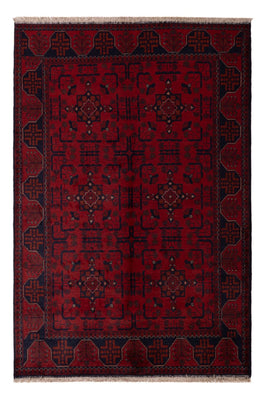 Alfombra afgana - Kunduz - 192 x 127 cm - rojo oscuro
