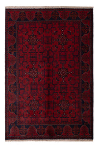 Alfombra afgana - Kunduz - 192 x 127 cm - rojo oscuro